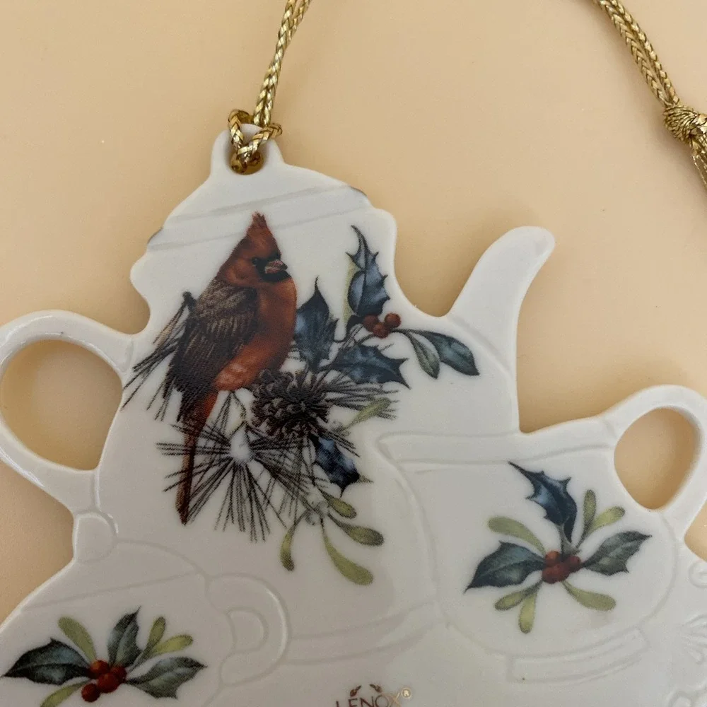 Lenox Winter Greetings Tea Set Ornament by Catherine McClung